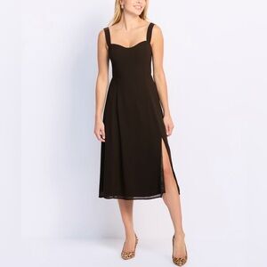 🤎 41 Hawthorn Adelaide Brown Midi Dress • NWT • Size M • Side Slit